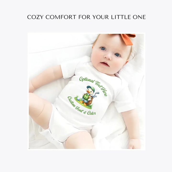Golf-Cute-Animal-custom-baby-bodysuit-artfulane