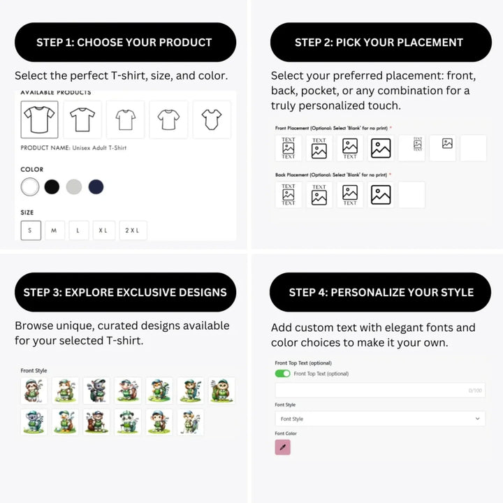 how-to-design-custom-Golf-Cute-Animal-t-shirt-personalization-options-artfulane