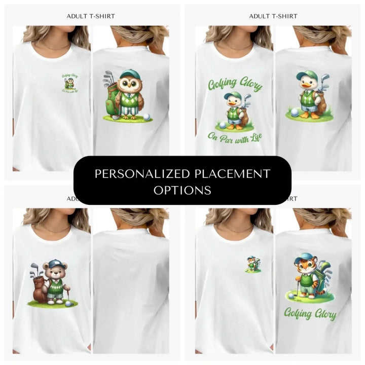 Golf-Cute-Animal-custom-adult-t-shirt-design-placement-front-back-pocket-artfulane