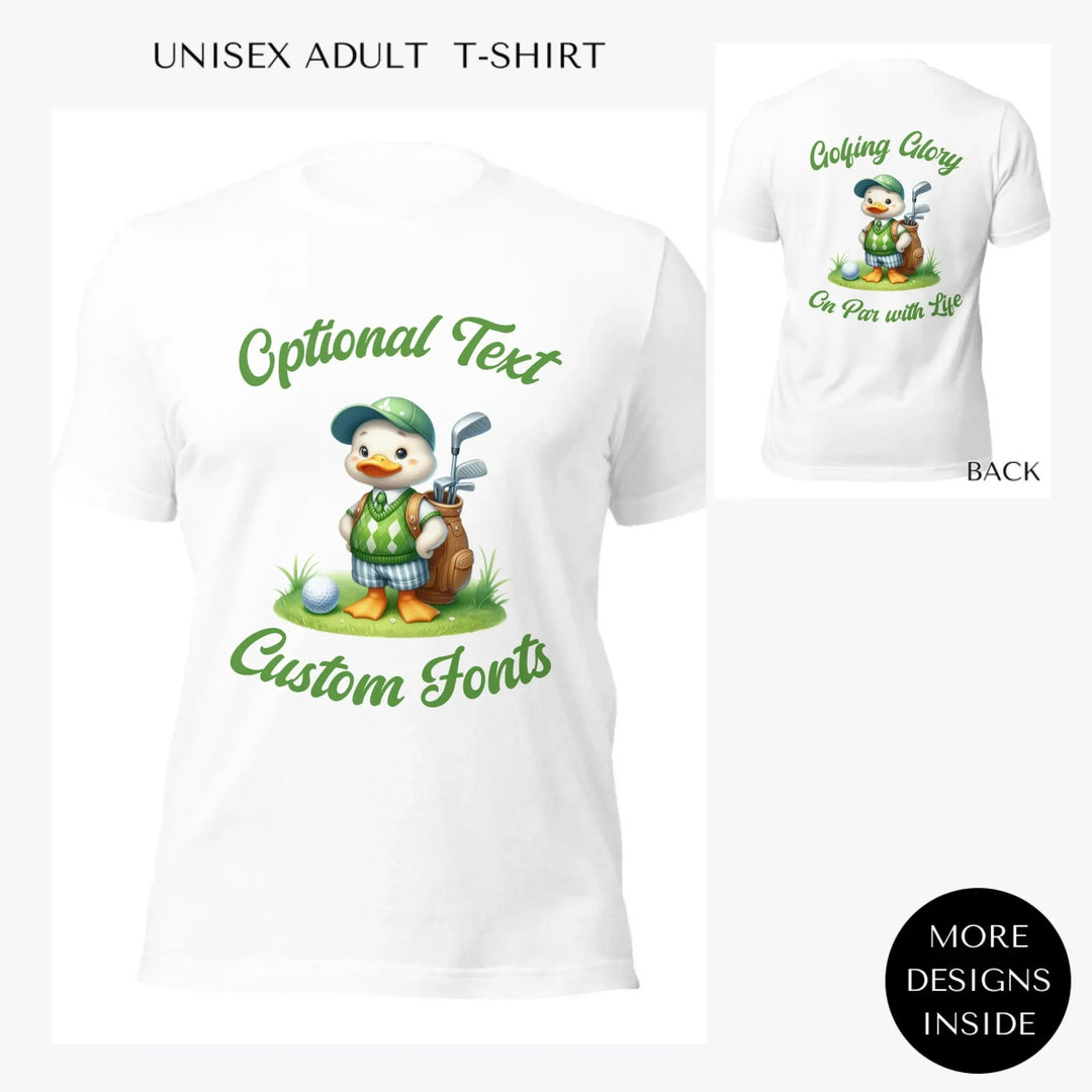 Golf-Cute-Animal-custom-women-unisex-adult-t-shirt-artfulane