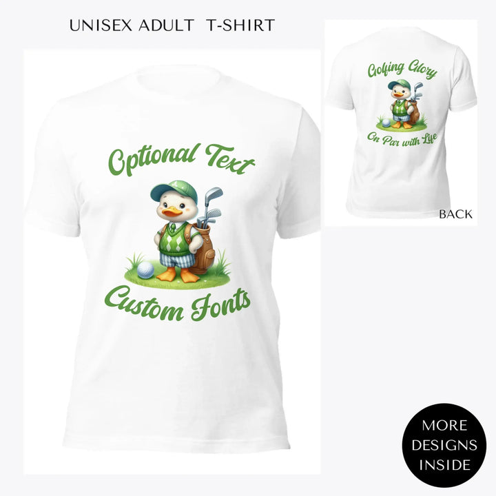 Golf-Cute-Animal-custom-women-unisex-adult-t-shirt-artfulane