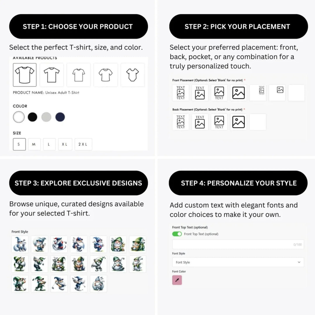 how-to-design-custom-Golf-Gnomes-t-shirt-personalization-options-artfulane
