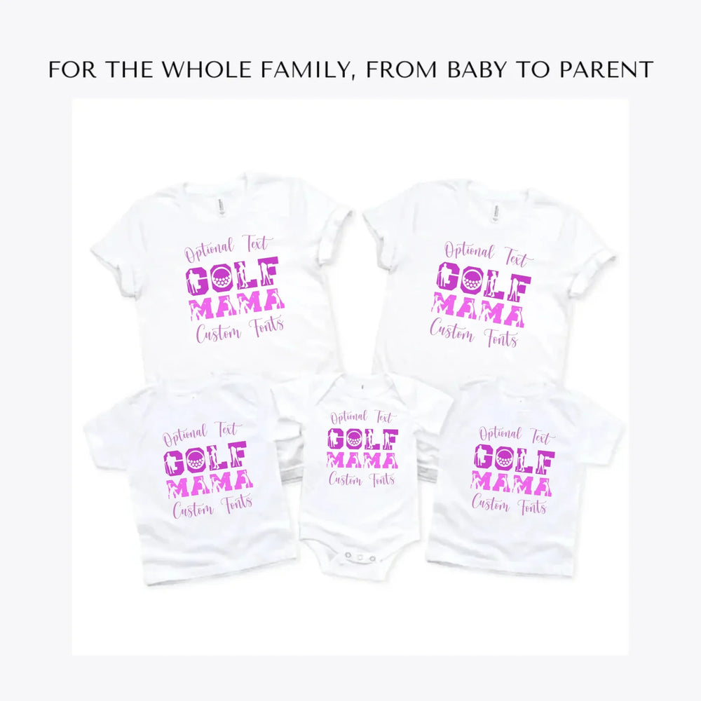 Golf-Woman-Icon-Font-custom-t-shirts-adult-youth-toddler-baby-sizes-artfulane