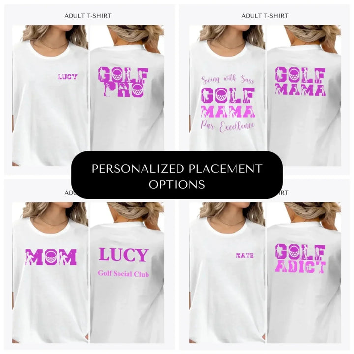 Golf-Woman-Icon-Font-custom-adult-t-shirt-design-placement-front-back-pocket-artfulane