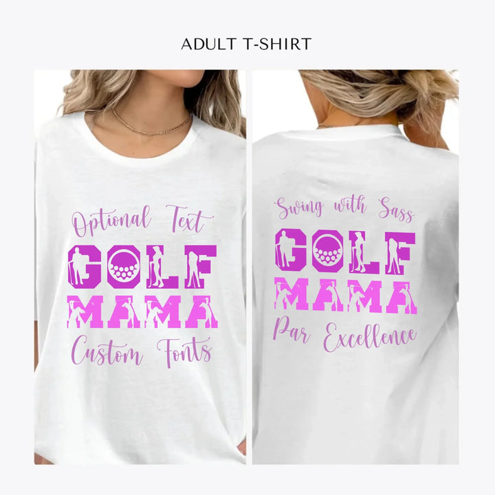 Golf-Woman-Icon-Font-personalized-women-unisex-adult-t-shirt-artfulane