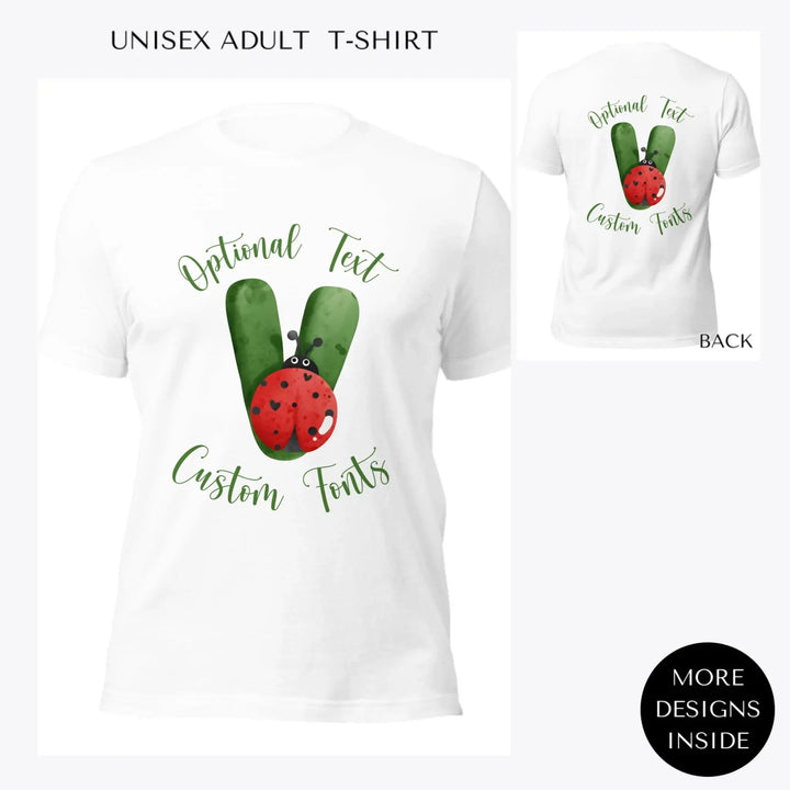 Green-Letter-Ladybug-custom-women-unisex-adult-t-shirt-artfulane