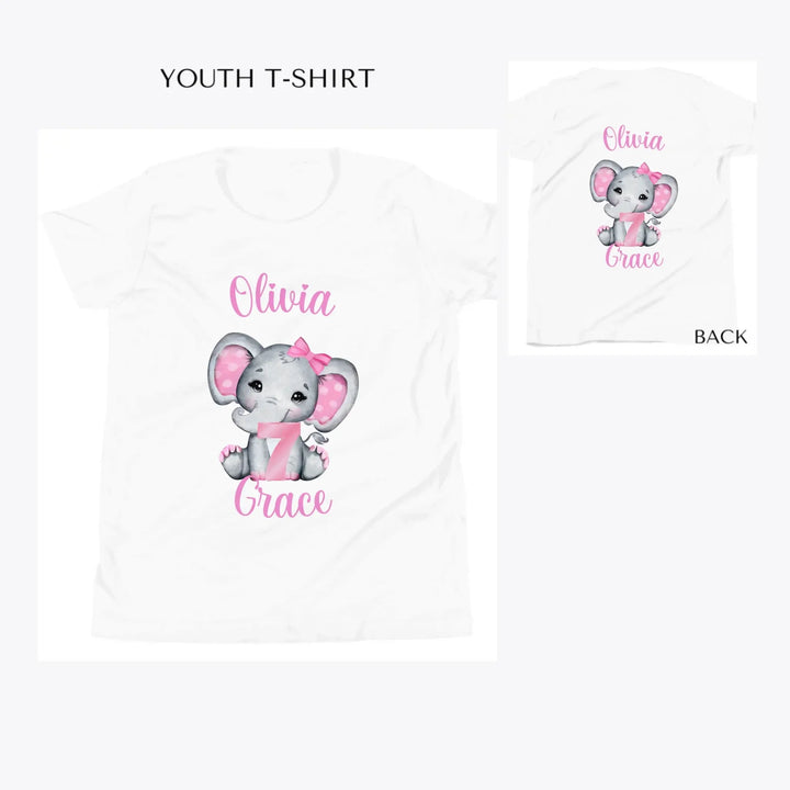 Grey-Elephant-with-Pink-Number-custom-youth-t-shirt-artfulane