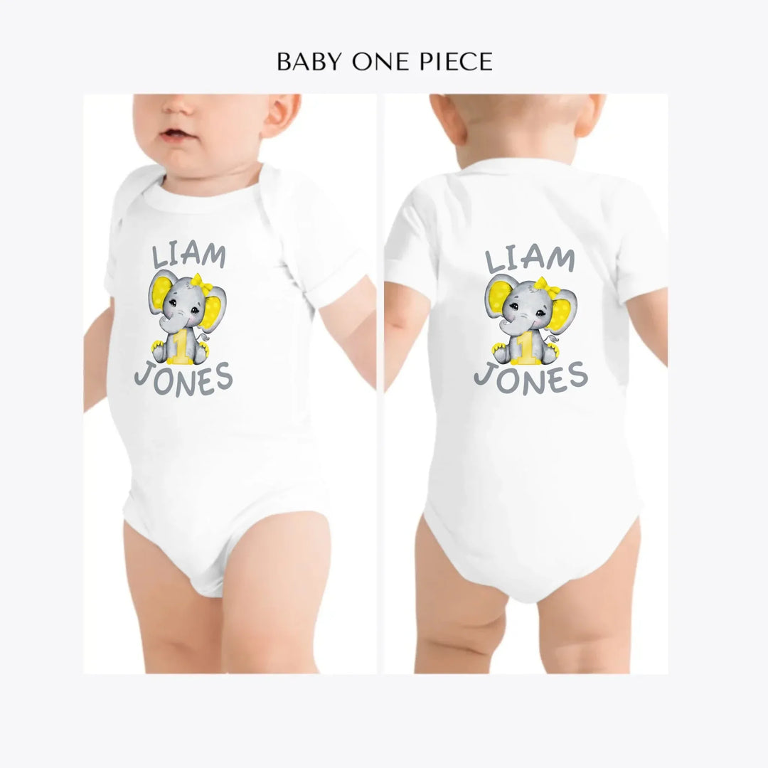 Grey-Elephant-with-Yellow-Number-custom-baby-one-piece-artfulane