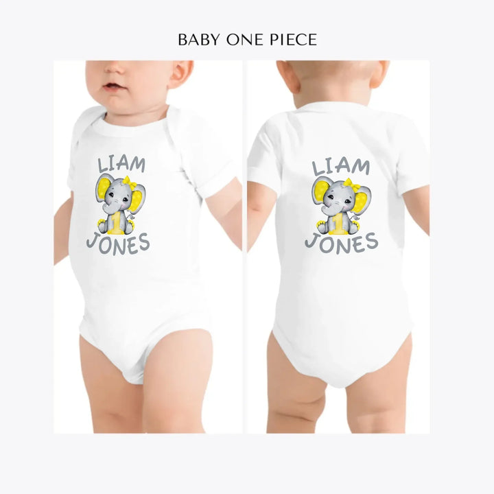 Grey-Elephant-with-Yellow-Number-custom-baby-one-piece-artfulane