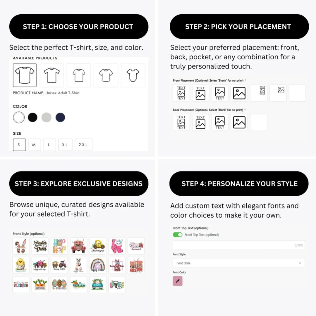 how-to-design-custom-Happy-Easter-t-shirt-personalization-options-artfulane