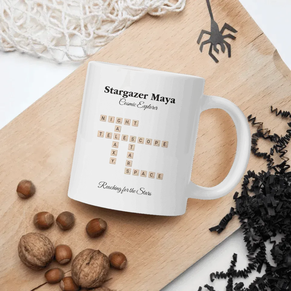 Custom Hobbies Word Tile Mug - ARTFULANE