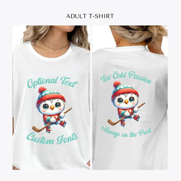 Ice-Hockey-Cute-Animals-personalized-women-unisex-adult-t-shirt-artfulane