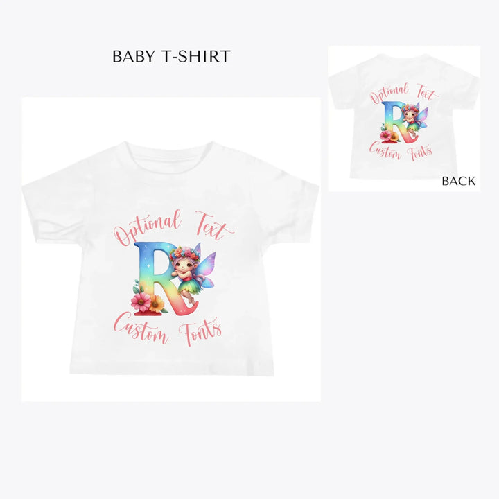 Fairy-Letter-Initial-custom-baby-t-shirt-artfulane
