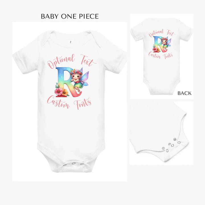 Fairy-Letter-Initial-custom-baby-onesie-artfulane