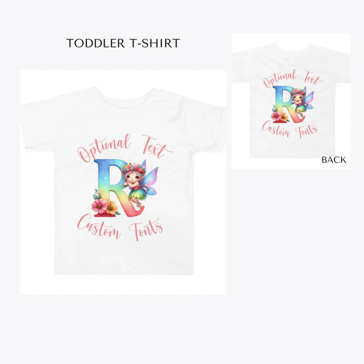 Fairy-Letter-Initial-toddler-custom-t-shirt-artfulane