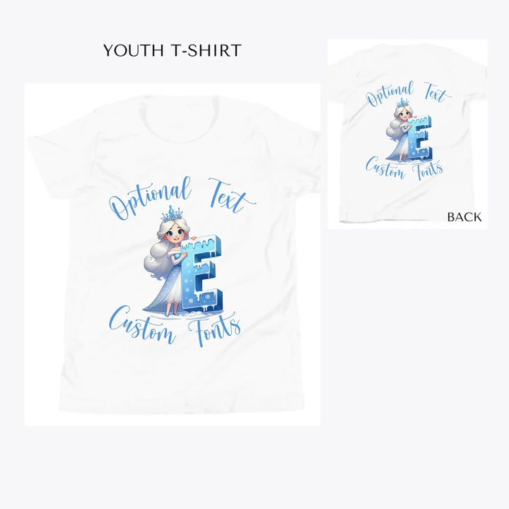 Christmas-and-Winter-Letter-Initial-custom-youth-t-shirt-artfulane