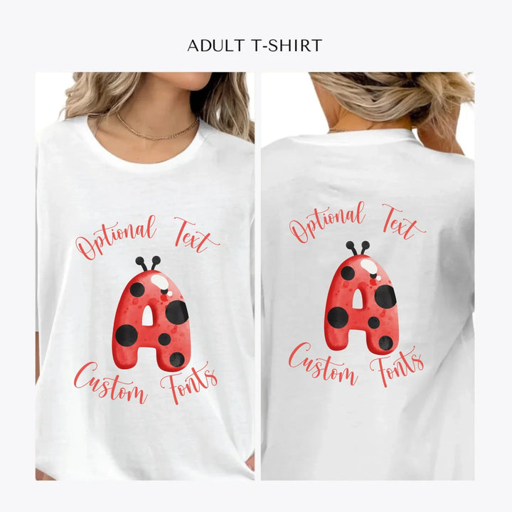 Ladybug-Letter-personalized-women-unisex-adult-t-shirt-artfulane