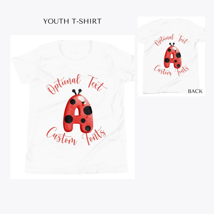 Ladybug-Letter-custom-youth-t-shirt-artfulane
