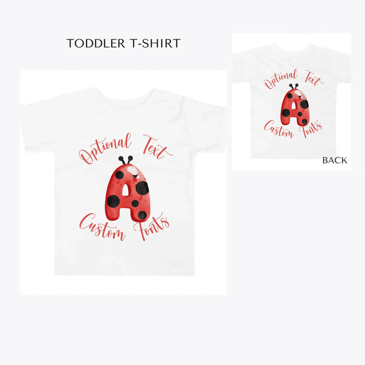 Ladybug-Letter-toddler-custom-t-shirt-artfulane