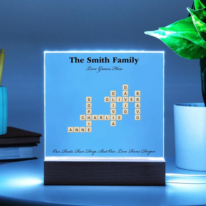Acrylic Square with LED Base 10