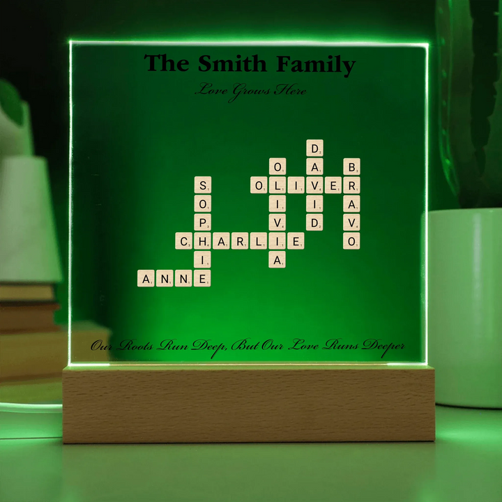 Acrylic Square with LED Base 7