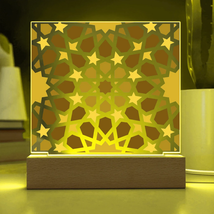 Acrylic Square with LED Base 13