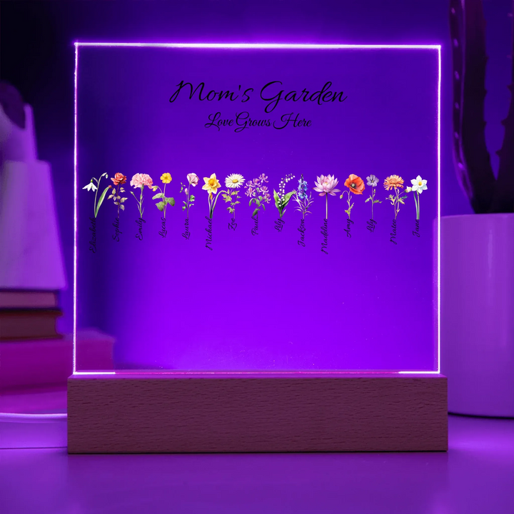 Acrylic Square with LED Base 8