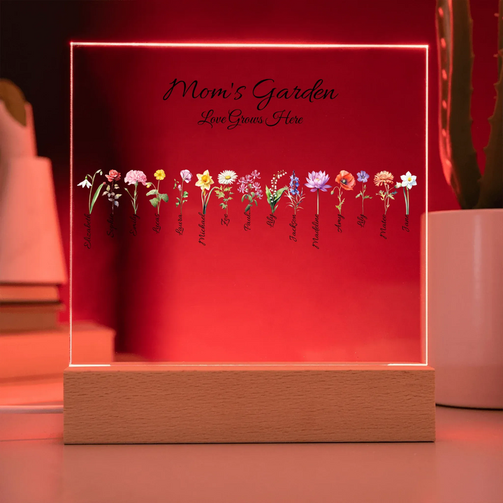 Acrylic Square with LED Base 9