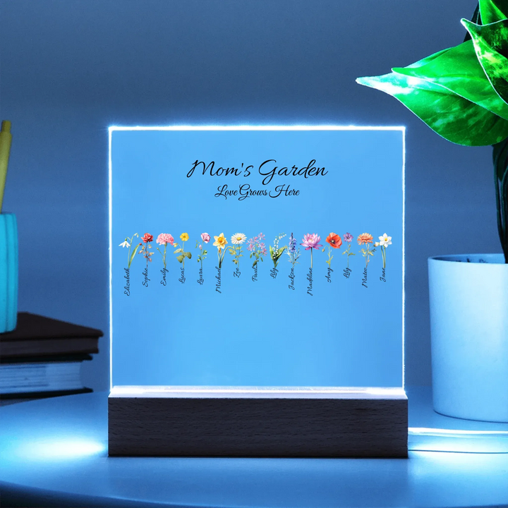 Acrylic Square with LED Base 10