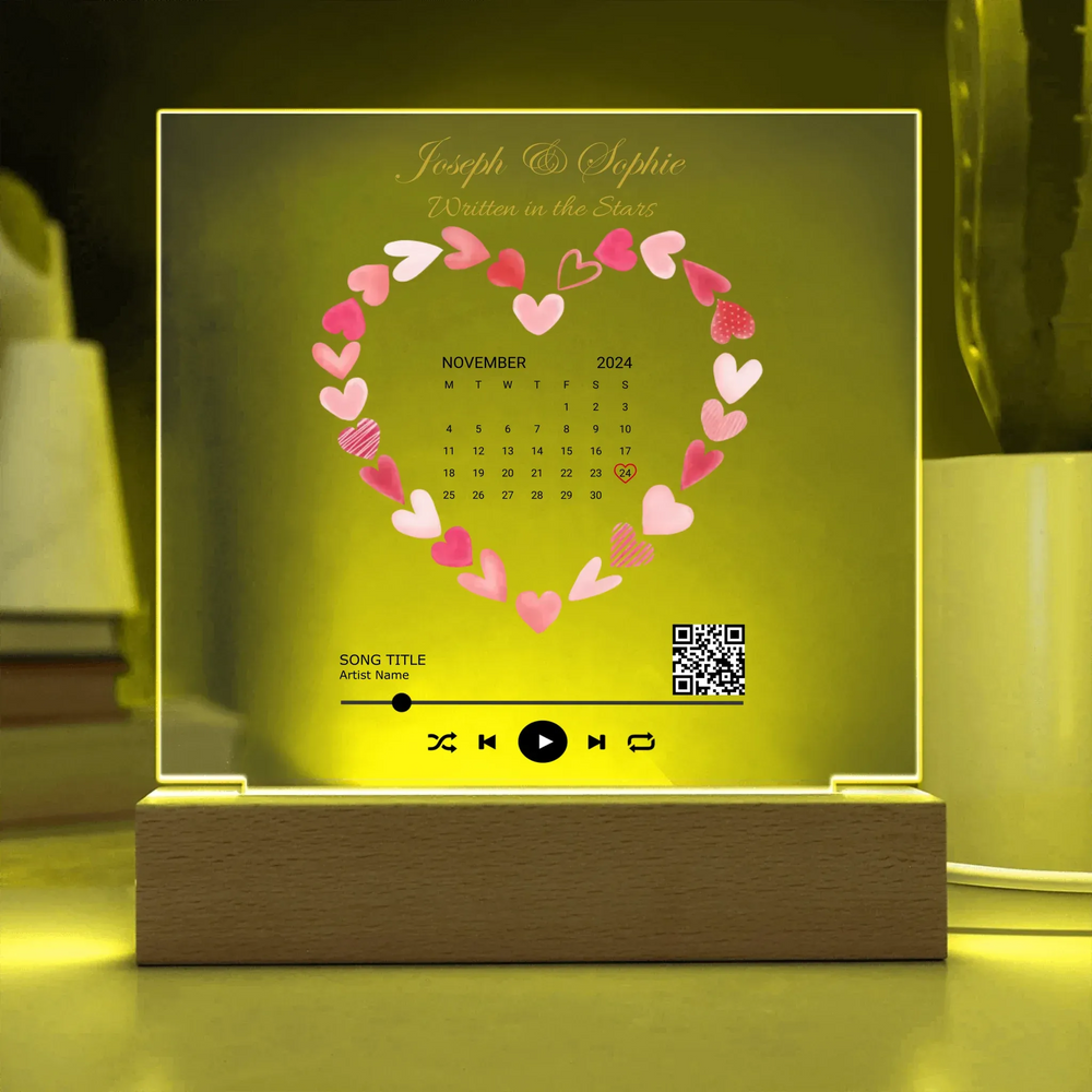 Acrylic Square with LED Base 13