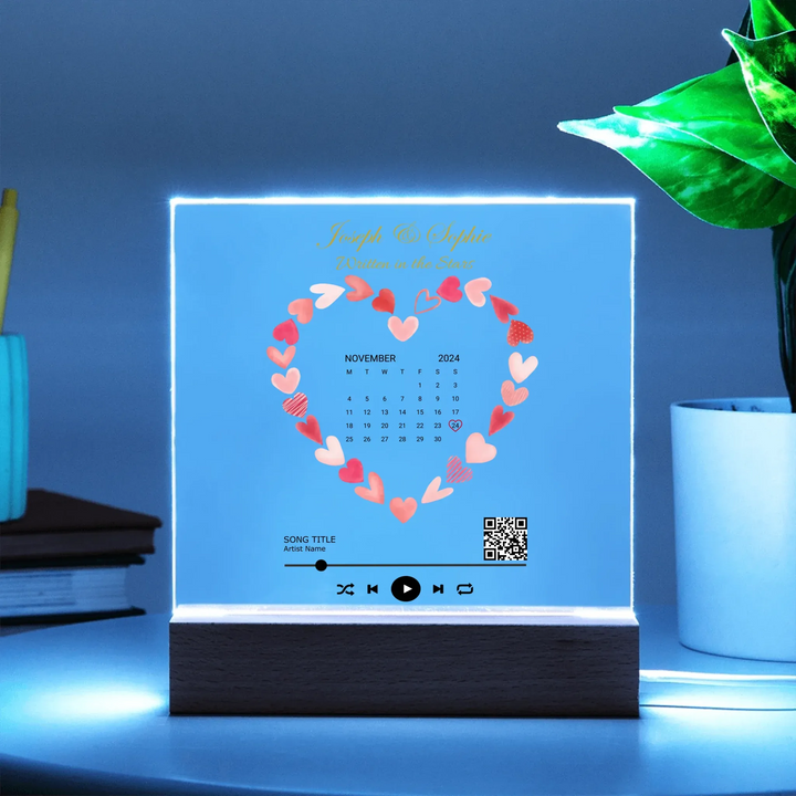 Acrylic Square with LED Base 10