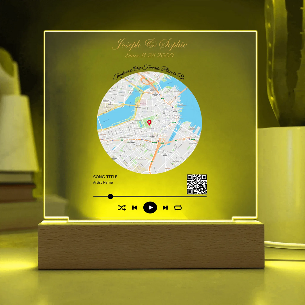 Acrylic Square with LED Base 13