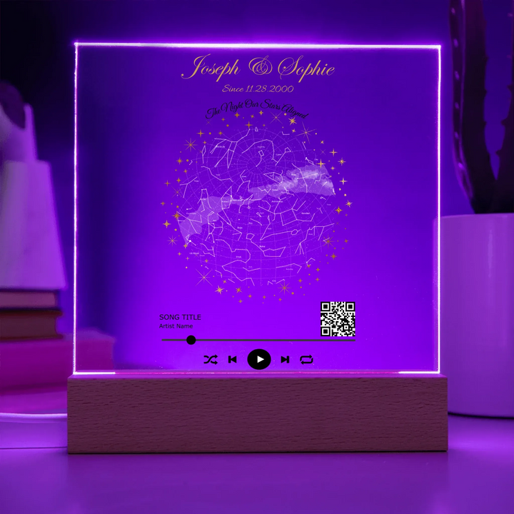 Acrylic Square with LED Base 8