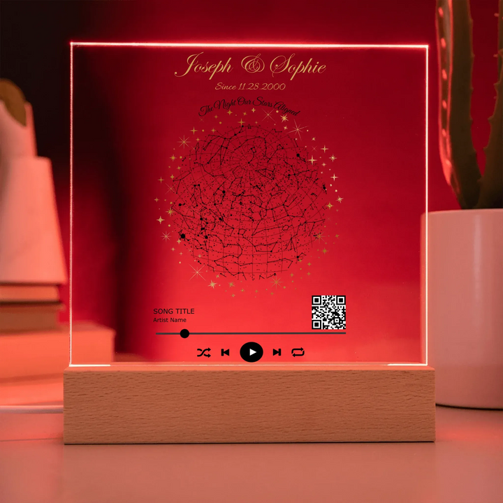 Acrylic Square with LED Base 9