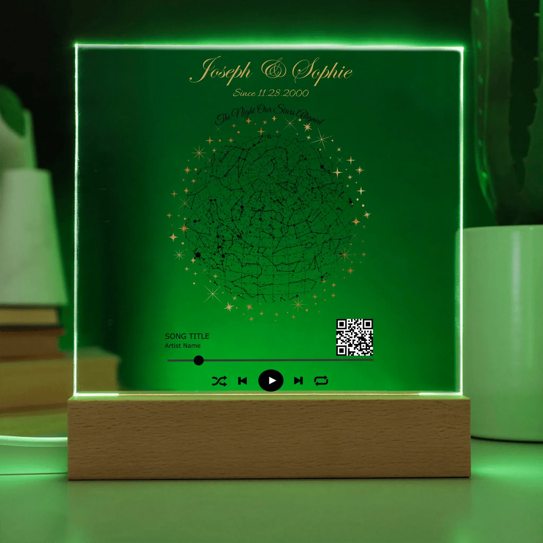 Acrylic Square with LED Base 7