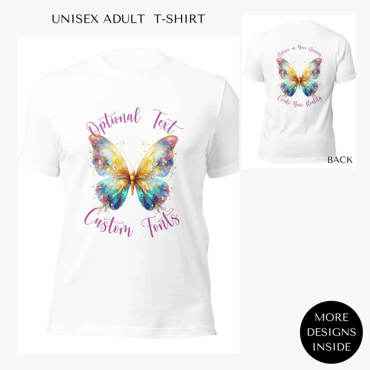 Magic-Butterflies-custom-women-unisex-adult-t-shirt-artfulane