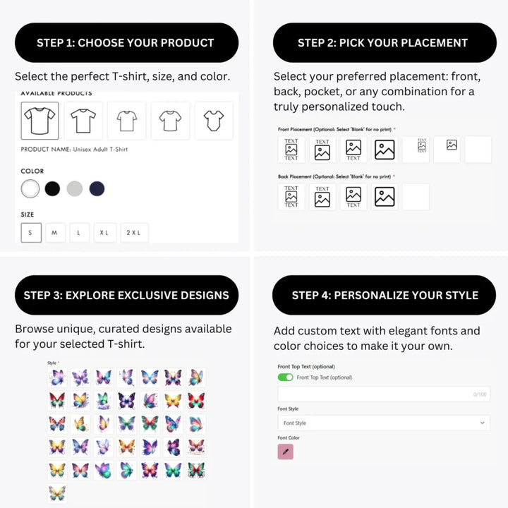 how-to-design-custom-Magic-Butterflies-t-shirt-personalization-options-artfulane