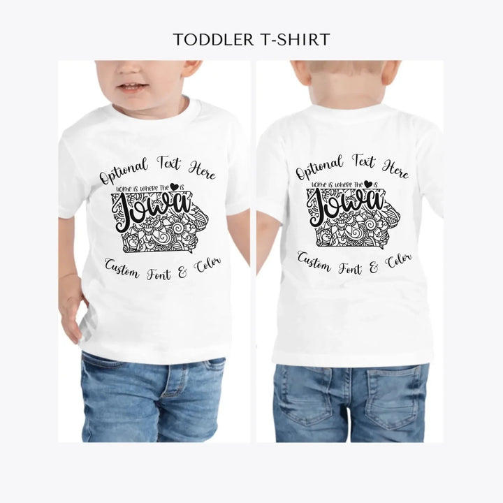Mandala-USA-State-personalized-toddler-t-shirt-artfulane