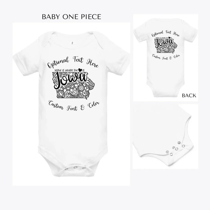 Mandala-USA-State-custom-baby-onesie-artfulane