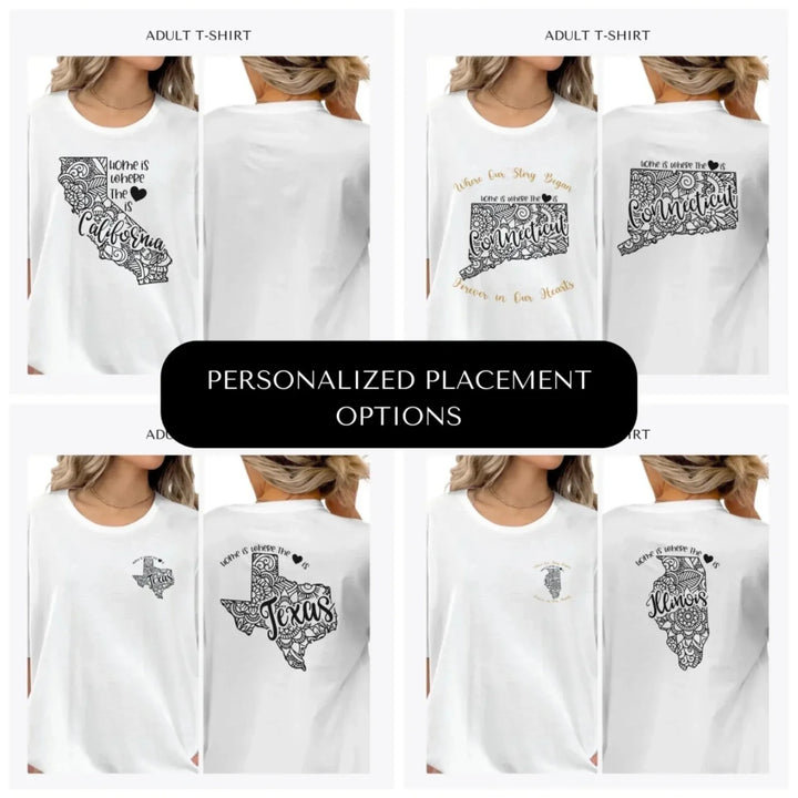 Mandala-USA-State-custom-adult-t-shirt-design-placement-front-back-pocket-artfulane