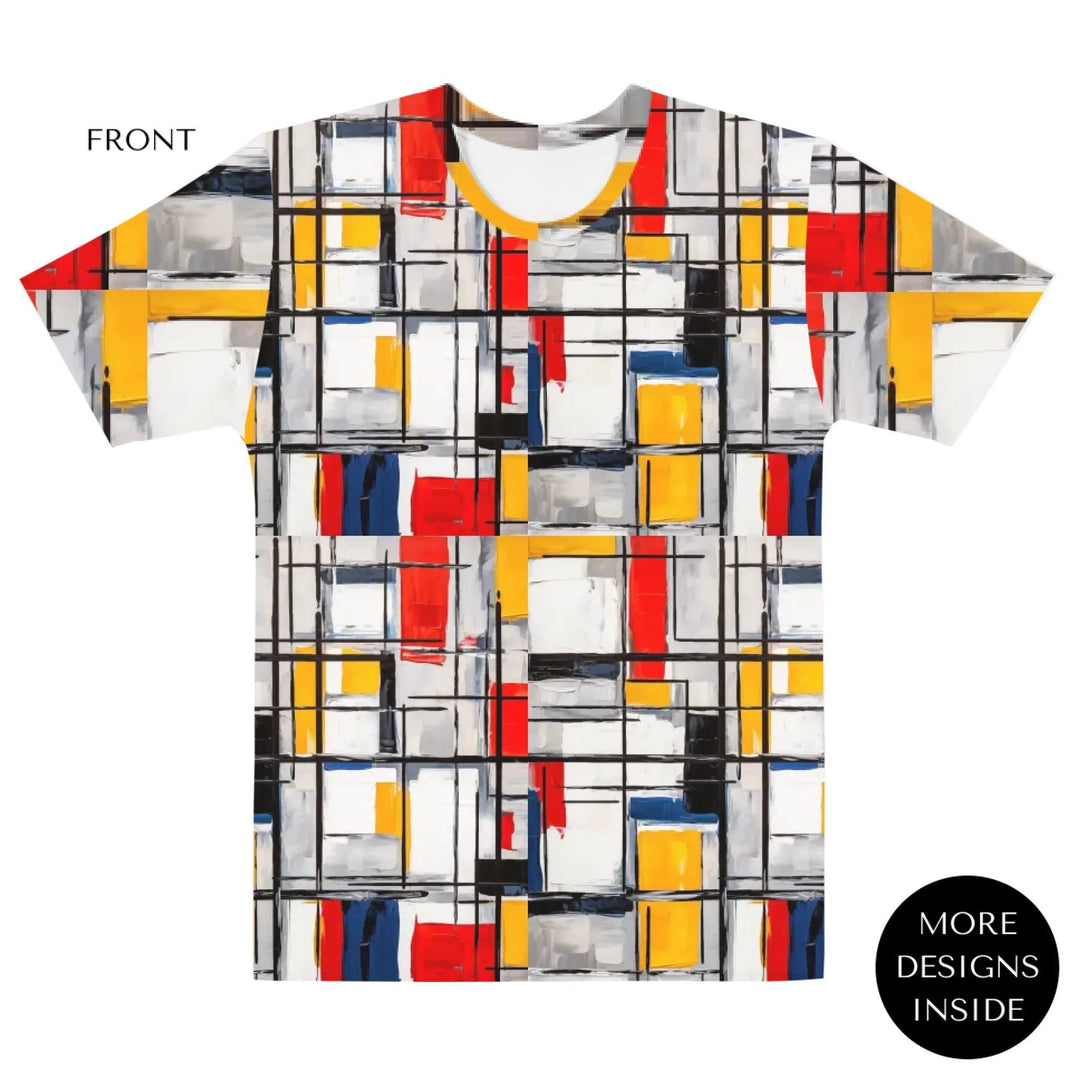 Custom Modern Abstract Color Blocking T-Shirt - ARTFULANE