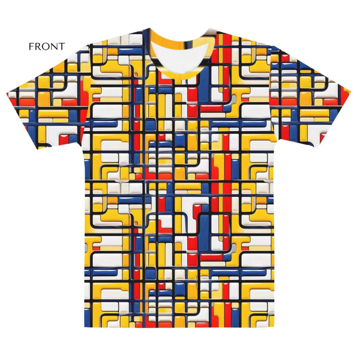Custom Modern Abstract Color Blocking T-Shirt - ARTFULANE