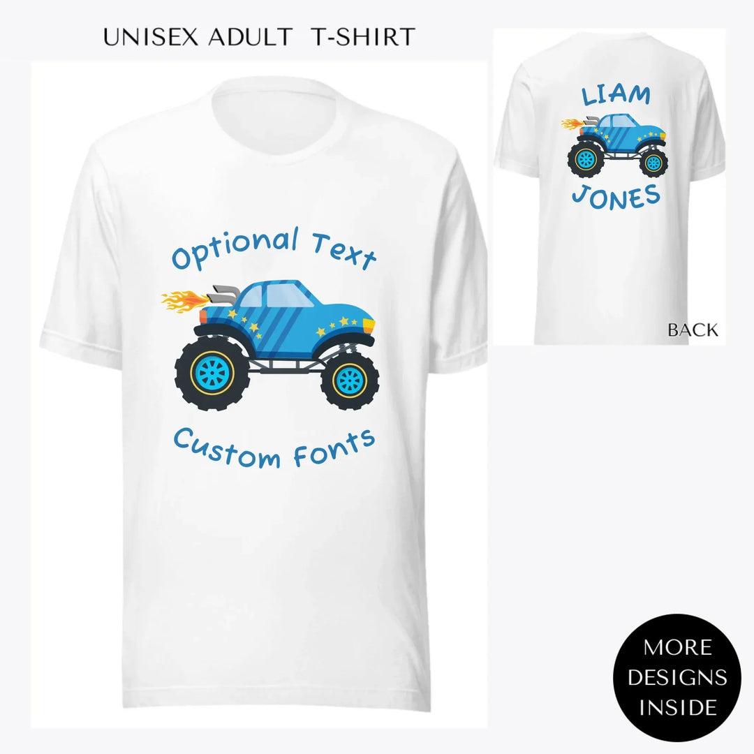 Monster-Trucks-custom-men-unisex-adult-t-shirt-artfulane