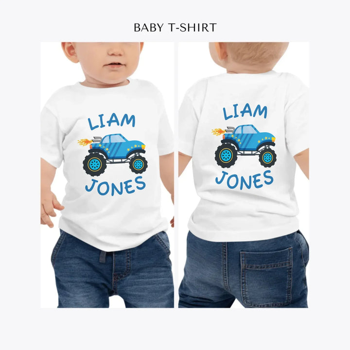 Monster-Trucks-personalized-baby-t-shirt-artfulane