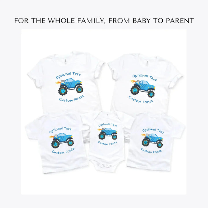 Monster-Trucks-custom-t-shirts-adult-youth-toddler-baby-sizes-artfulane