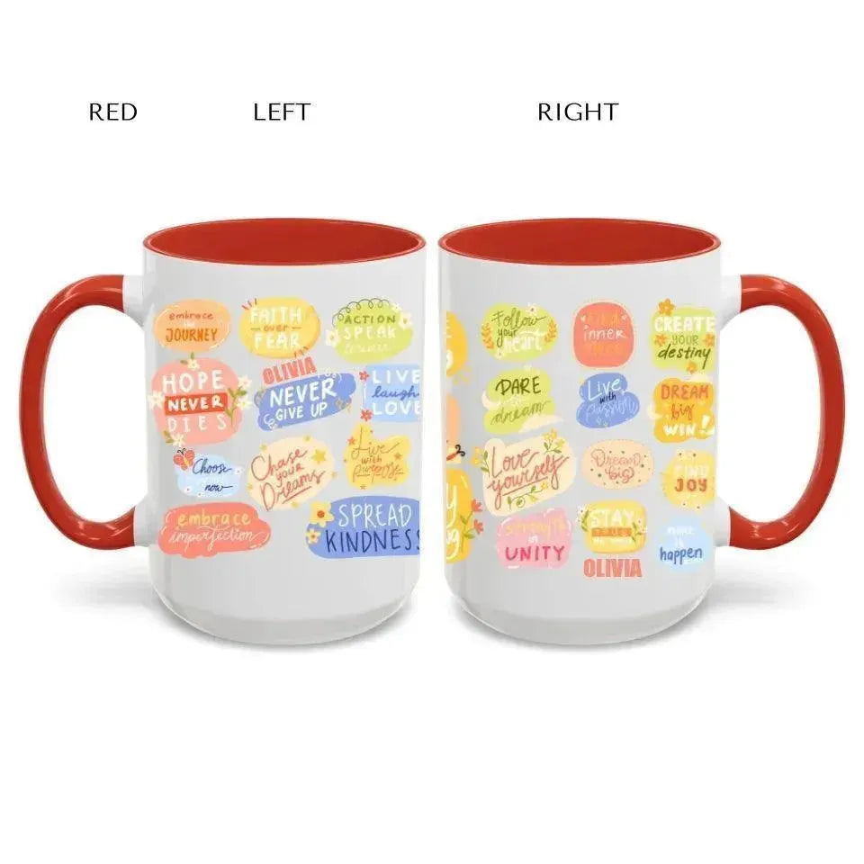 Custom Motivational Stickers Mug - ARTFULANE