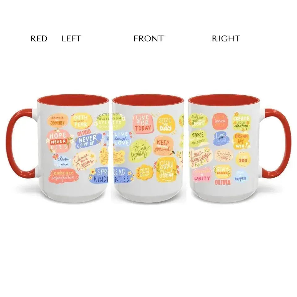 Custom Motivational Stickers Mug - ARTFULANE