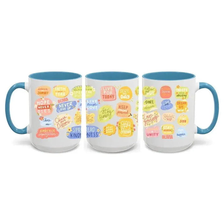 Custom Motivational Stickers Mug - ARTFULANE
