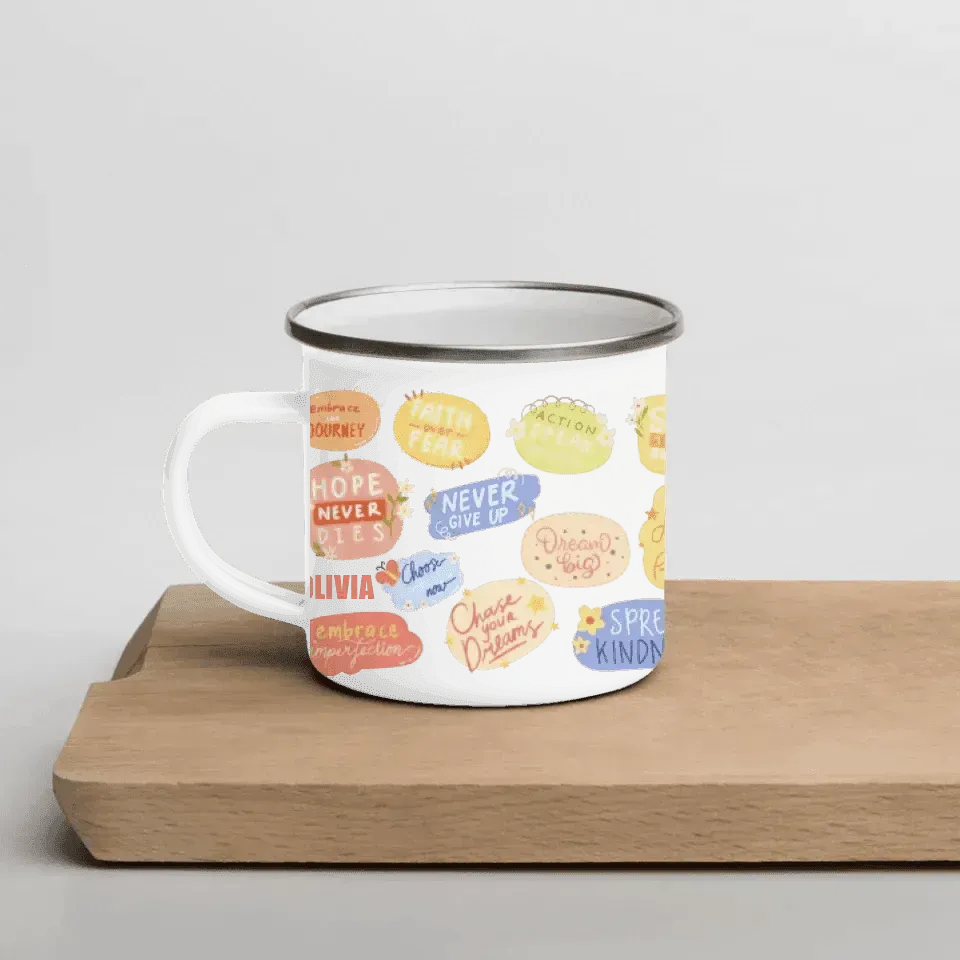 Custom Motivational Stickers Mug - ARTFULANE