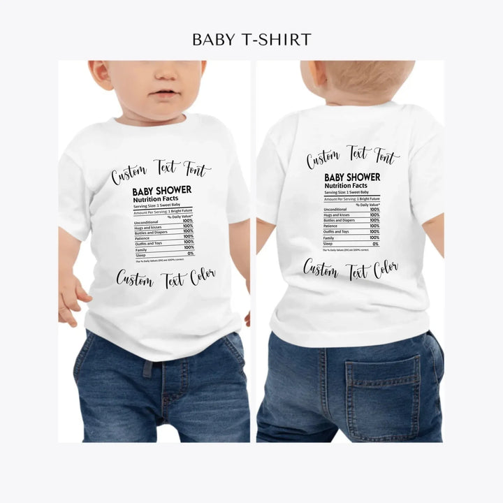 Occasions-Nutrition-Facts-personalized-baby-t-shirt-artfulane